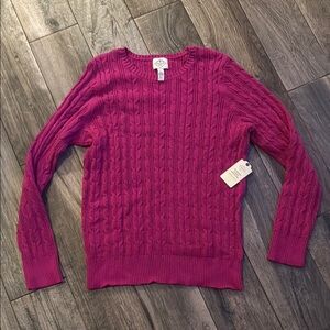 St. John's Bay Fuchsia Cable Knit Sweater